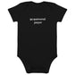 An Answered Prayer Organic Cotton Baby Onesie in Black