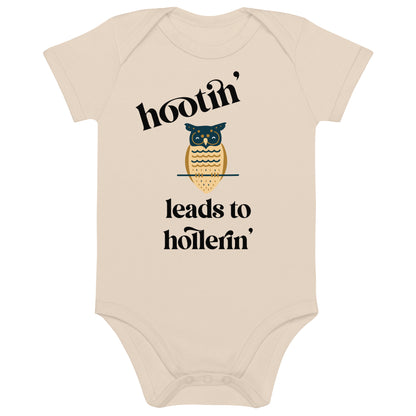 Hootin Leads to Hollerin Organic Cotton Baby Onesie