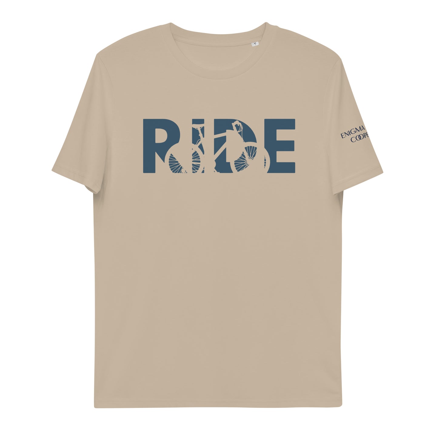 Ride Men's Organic Cotton Tee - Blue Letter