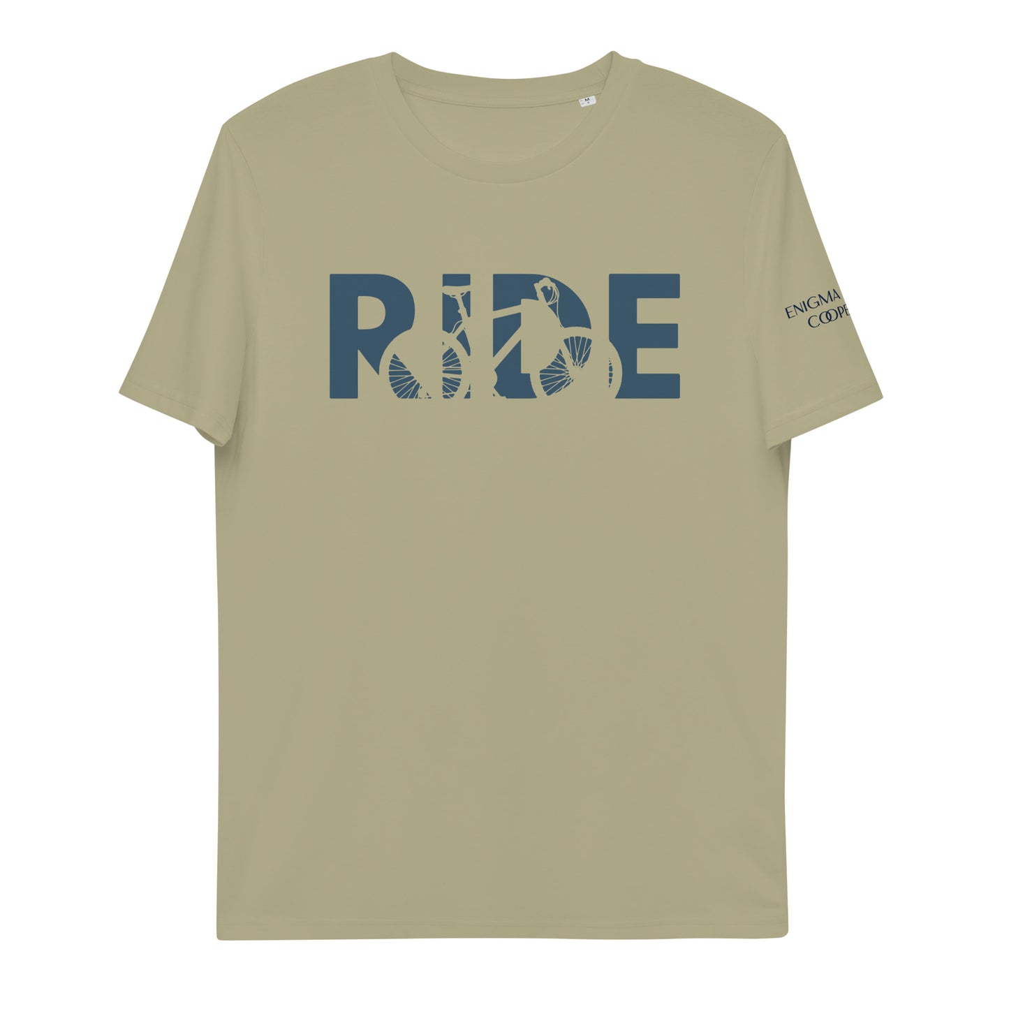 Ride Men's Organic Cotton Tee - Blue Letter