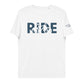 Ride Men's Organic Cotton Tee - Blue Letter