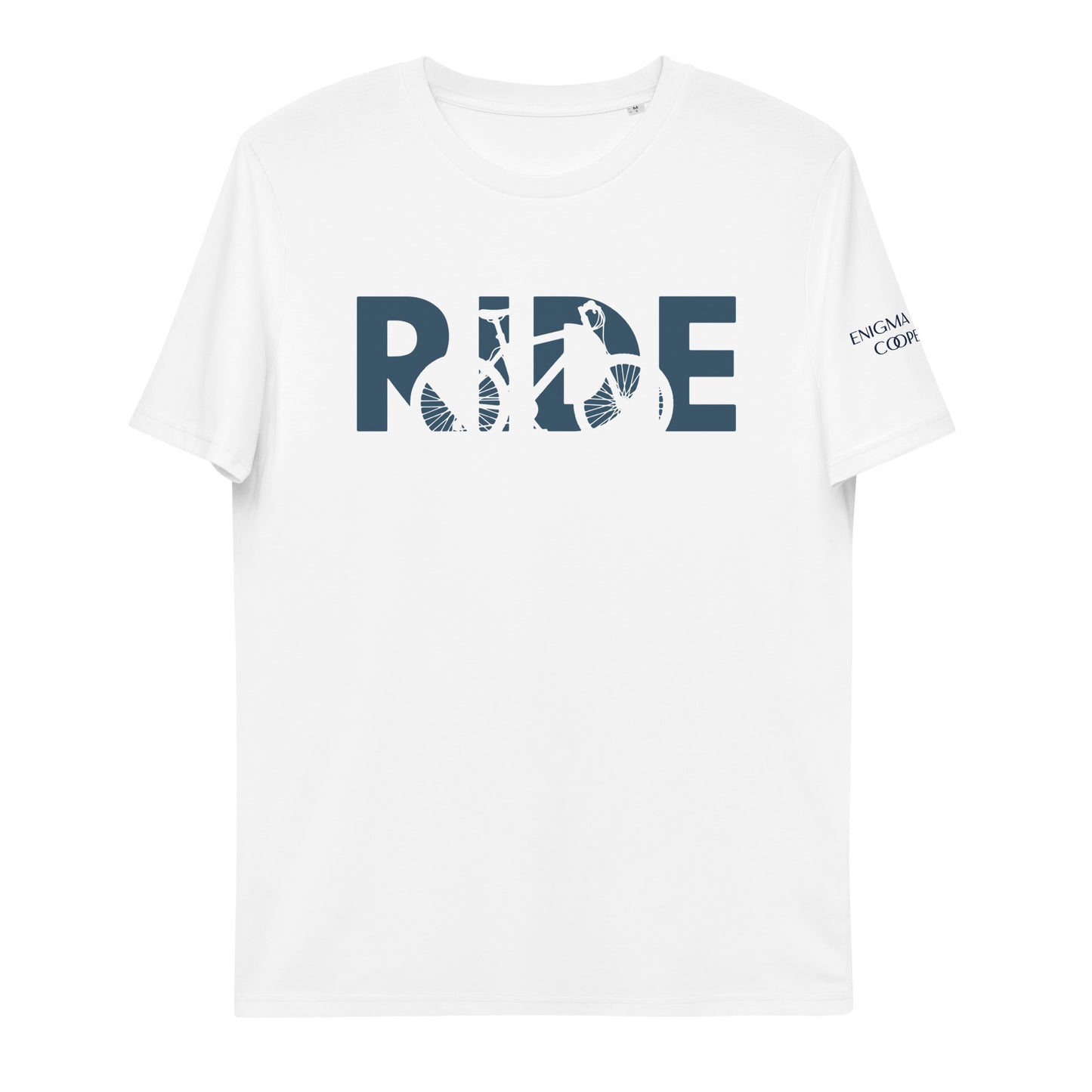 Ride Men's Organic Cotton Tee - Blue Letter