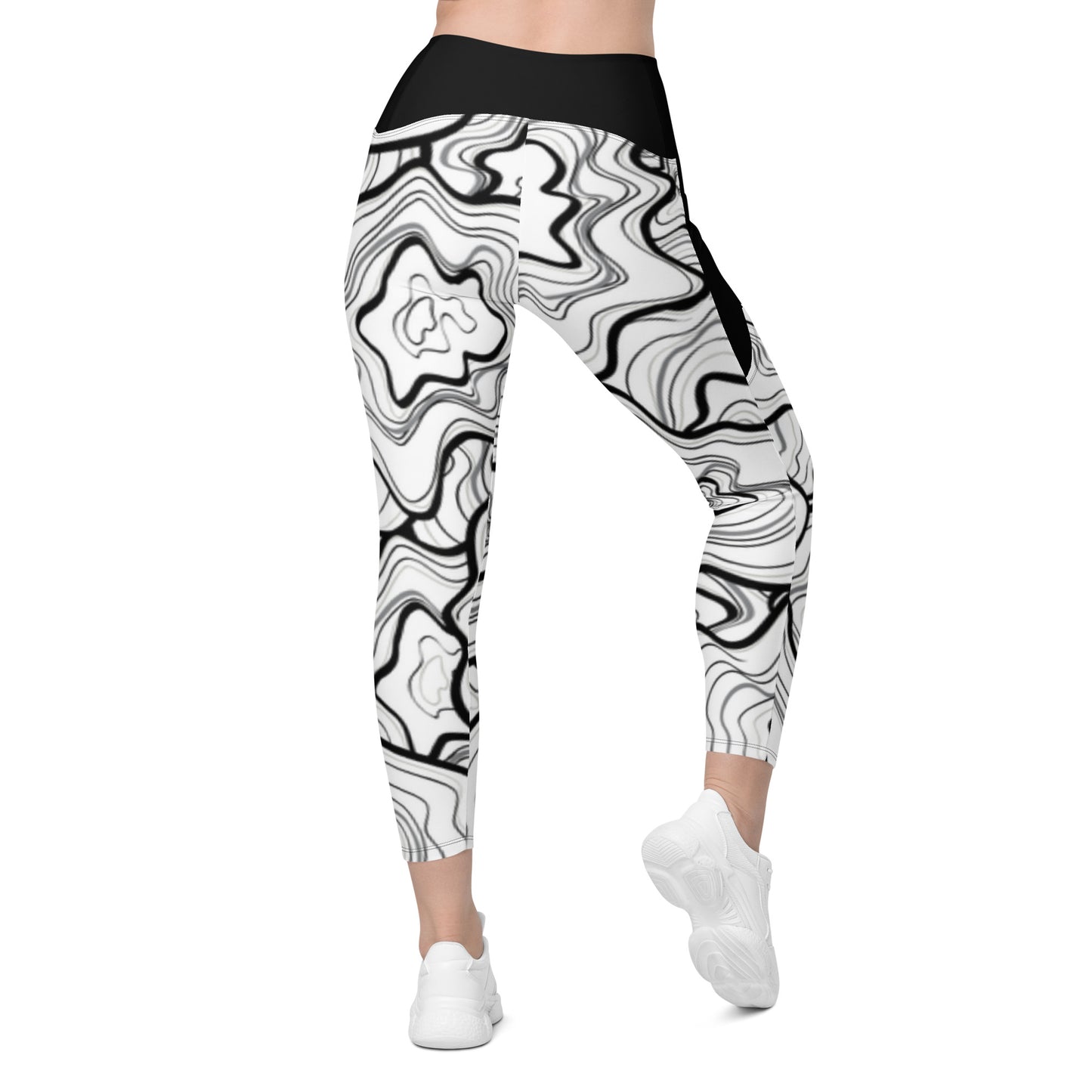 Shockwaves Crossover Leggings w/ Pockets