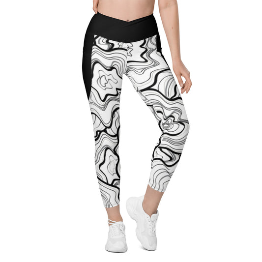 Shockwaves Crossover Leggings w/ Pockets