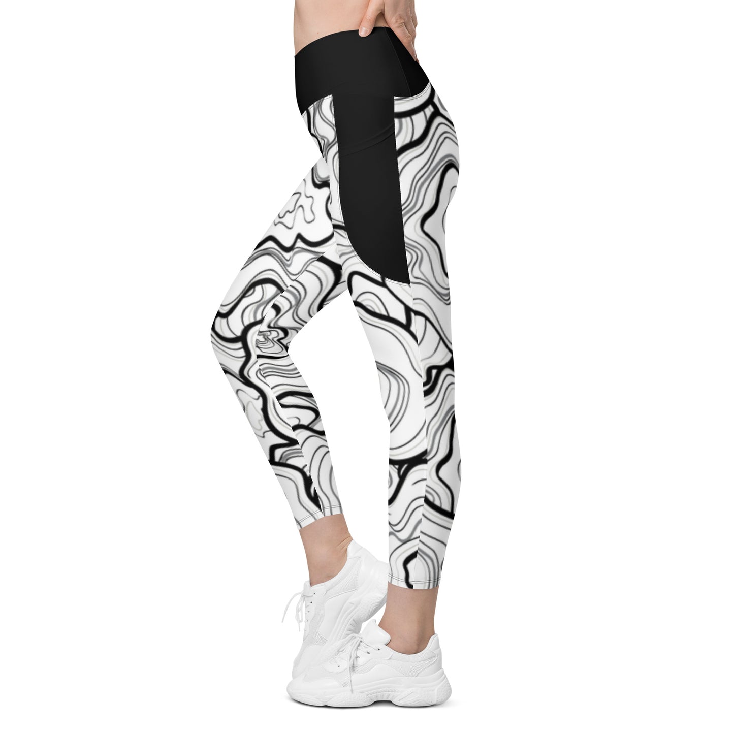 Shockwaves Crossover Leggings w/ Pockets