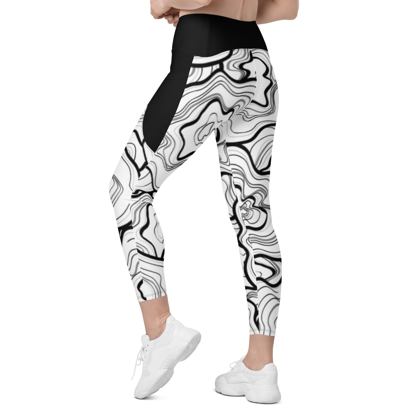 Shockwaves Crossover Leggings w/ Pockets