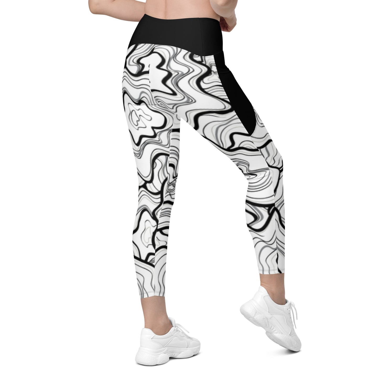 Shockwaves Crossover Leggings w/ Pockets